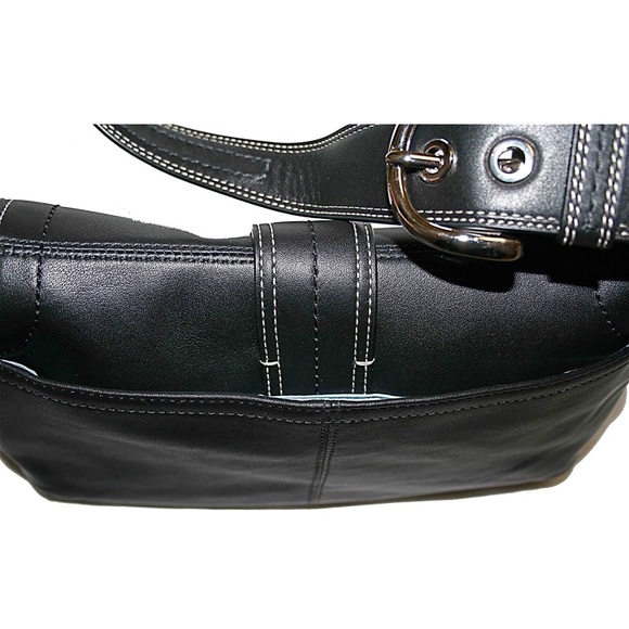 Coach Soho Pleated Leather Flap Shoulder Bag - Picture 3 of 5